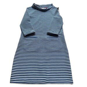 Boden Navy and White Striped Dress